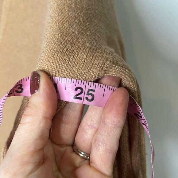 French Connection Camel Tan Brown V-neck Sweater Tunic - Picture 9 of 9